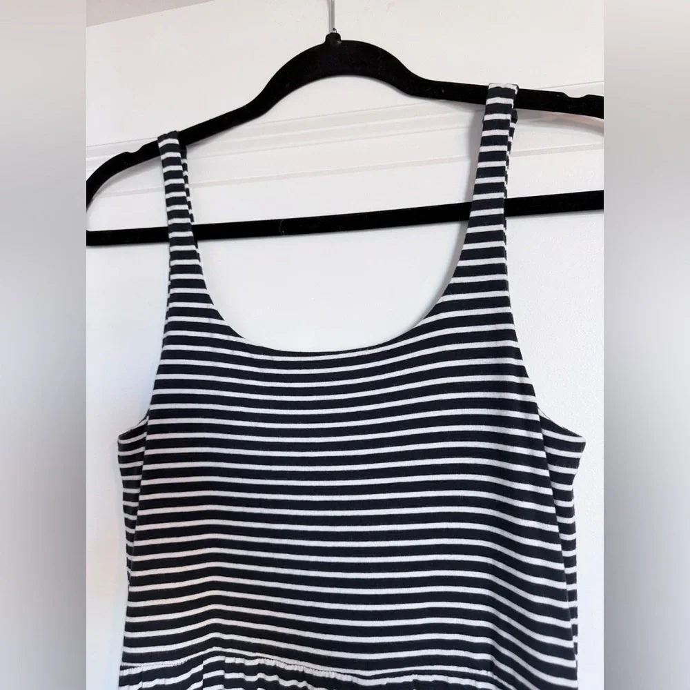 PEACH Striped Navy and White Maxi Dress Women’s Small - Picture 5 of 6
